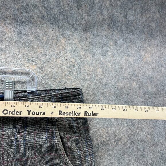 Adriano Goldschmied Dress Pants Mens 36R Gray Houndstooth South Gate Check - Picture 3 of 14